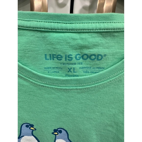 Life is Good Crusher Tee‎ Penguin Graphic Print Short Sleeve Top XL - Picture 3 of 5
